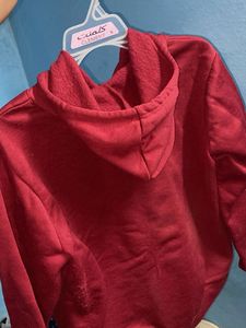 Maroon Hoodie with Heart Design