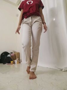 Casual Beige Pants
