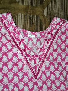 Pure 3 Pcs Cotton Kurta Set