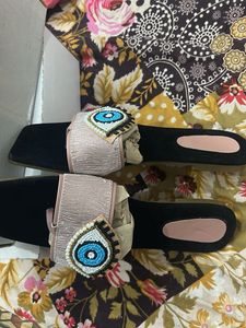 Evil Eye Beaded Slides