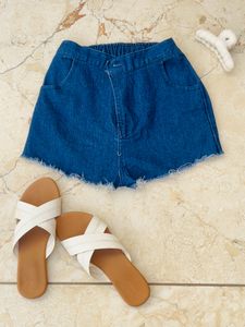 High waisted Denim Shorts & Bracelet
