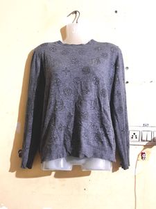 Grey Long Sleeve Top