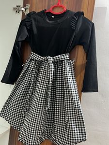 Cute Black & White Girls Dress