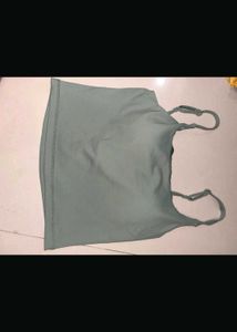 SAP GREEN CAMI TOP With Criss Cross Back (Padded)