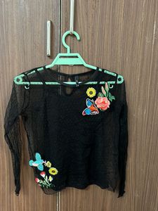 Price Drop!!! Net Top With Cute Details