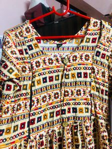 Printed Maternity Kurti with Ties