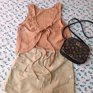 Aesthetic Nude Crop Top