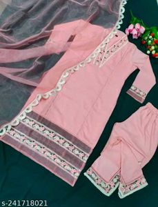 Elegant Pink Embroidered Kurta Set