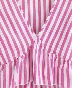 Striptered Ruffle Top
