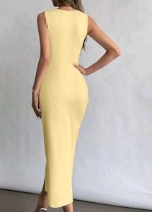 last call..Yellow Midi Dress From Dubai
