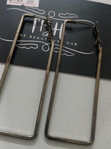 Statement Rectangle Hoop Earrings