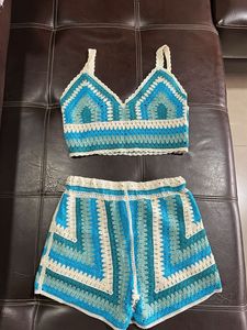 Crochet Top & Shorts Set