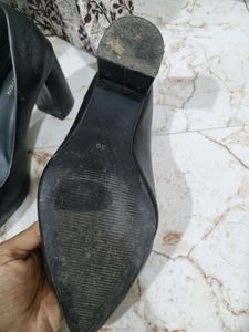 Black Block Heel Pumps