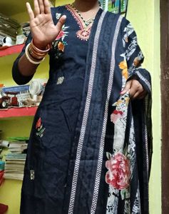 Navy Blue Kurta Set And Suits