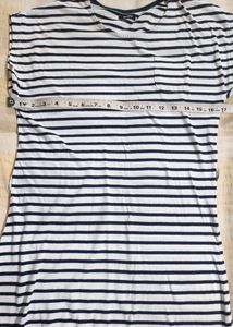 Combo Of White And A Stripes Dress For 11-12yr Gir