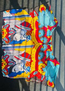 Colorful Patterned Fabric Piece