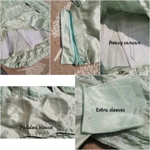 🆕🆕 FULLY STITCHED PASTEL GREEN AESTHETIC LEHENGA