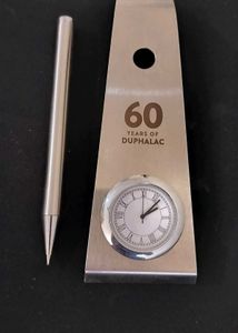 Table Pen Stand With Watch