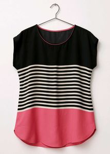 Chic Multicolour Striped Tunic