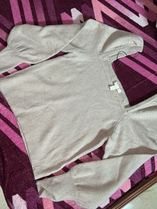 Square Neck Puff Sleeve Sweater