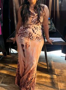 Elegant Animal Print Maxi Dress