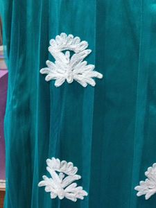 New Dress Elegant Green &amp; White Dres