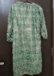 Green Georgette Kurti with Shimmery Work 🤩