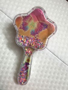 Star Shaped Butterfly Glitter Hair Brush