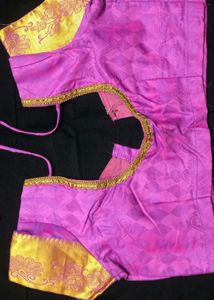 Purple and Pink Stitched Blouse