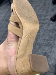 Zara Strappy Beige Heels