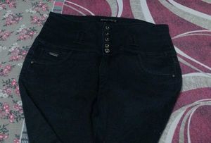 High Waist Black Jeans