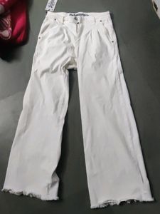 Roadster White Wife Leg Jeans