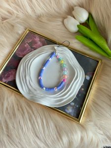 Blue Heishi Bead Phone Charm. Never Used.