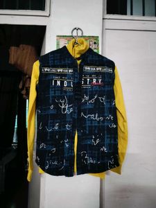 Woolen T-shirt With Navy Blue Jacket