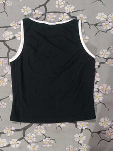 Black &amp; White Trim Tank Top