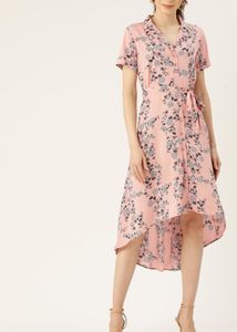 Floral High-Low Shirt Dress