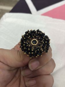 Black Beaded Earrings