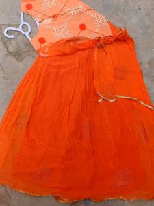 Orange latest gown