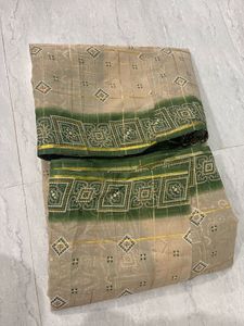 Lime Grey Saree Lightweight