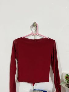 Maroon Long Sleeve Top
