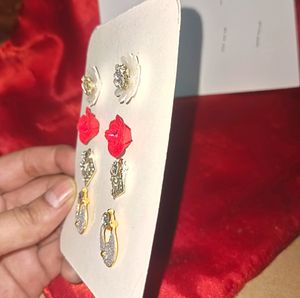 Regular College/Office Earings And Studds Combo