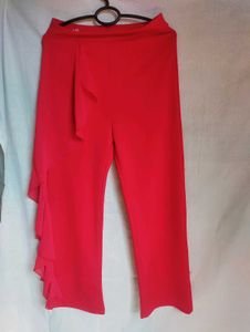 Red Ruffle Coord Set