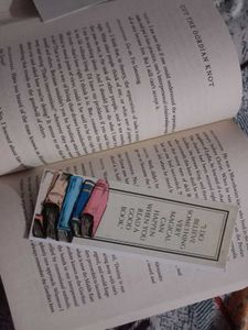 Set Of Four handmade printed book marks