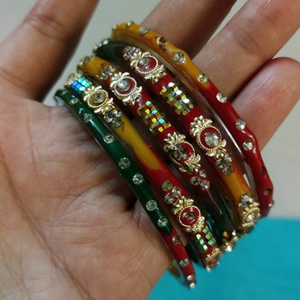 3 items combo bangles and small clutches
