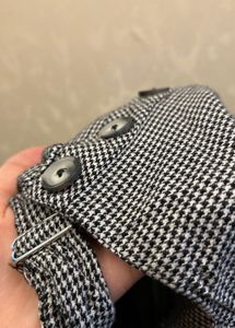 Classic Houndstooth Checkered Jumpsuit with Adjust