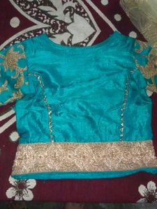 Heavy Worked Lehnga Kurti And Dupatta For Girls