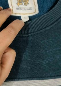 Navy Graphic Print Sweatshirt