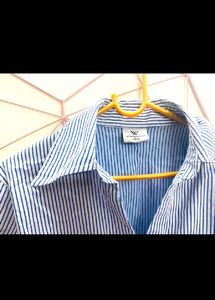Stripped Blue Cotton Shirt