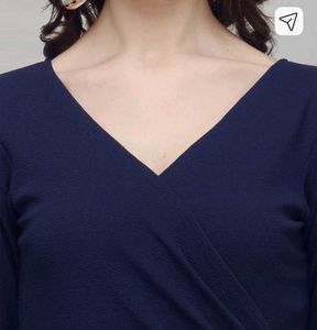 Chic Navy Wrap Dress