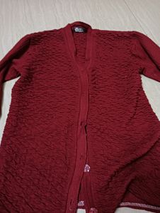 Maroon Sweater Full Hands